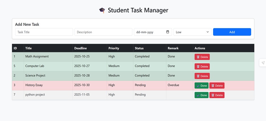 Student Task Manager Project